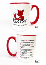 Red Cat Coffee Mug LARGE