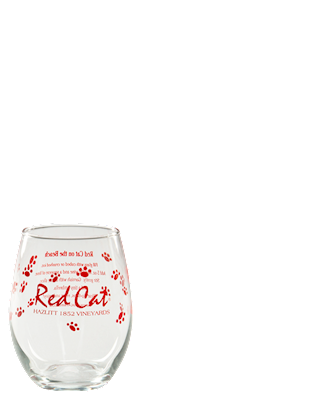 Red Cat Stemless Wine Glass LARGE