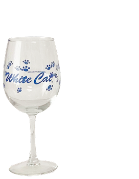 White Cat Wine Glass THUMBNAIL
