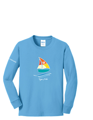 Youth Sailboat Long Sleeve • Blue • Youth X-Small LARGE