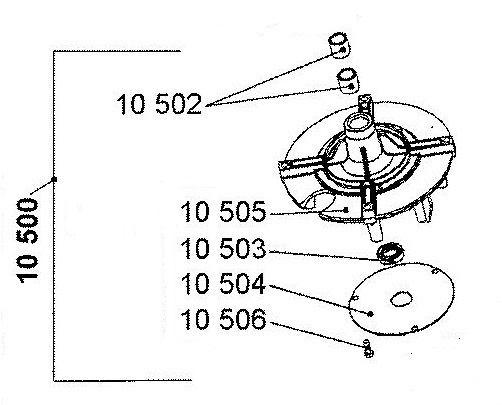 Santos 10 Complete Intermediate Flange P/N# 10500 SWATCH