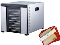 Samson 10 Tray Dehydrator with Silicone Sheets THUMBNAIL