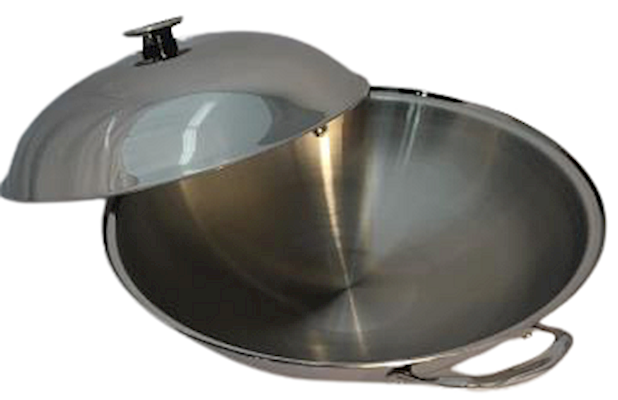 3-Ply Stainless Steel 15 Inch Wok P/N ME3105 LARGE