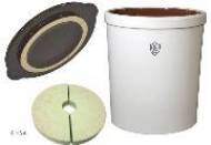 Ohio Stoneware 3 Gallon Fermentation Crock   3 Piece Kit - Crock, Stones, Lid 11709 THUMBNAIL