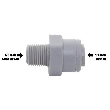 John Guest PI010821S 1/8" NPTF Thread to 1/4" Self Connect Push Fitting MAIN