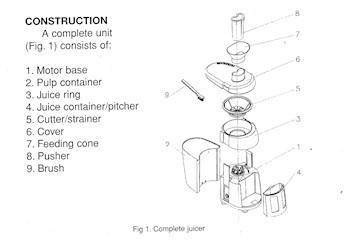 Miracle MJ2000 JUICER TOP MJ2006 MAIN