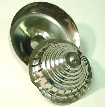 Stainless Steel Strainer Cone and Funnel Cup  for Crown Citrus Juicers Olympus, Jupiter, Ojex & Orange-X Juicers   Part# MAIN