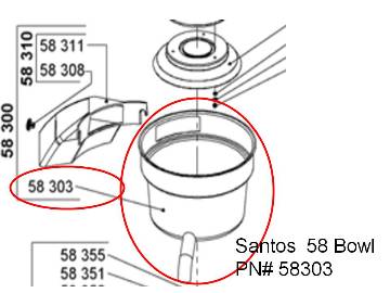 Santos 58 (MJ858) / BOWL PN# 58303 MAIN