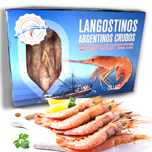 RAW ARGENTINE RED SHRIMP (4-4 LB) LARGE
