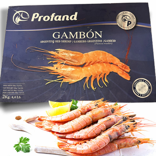 RAW ARGENTINE RED SHRIMP (4-4 LB) LARGE