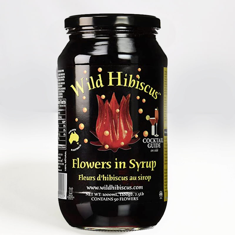 Wild Hibiscus Flowers in Syrup 2.5 LB. Jar THUMBNAIL