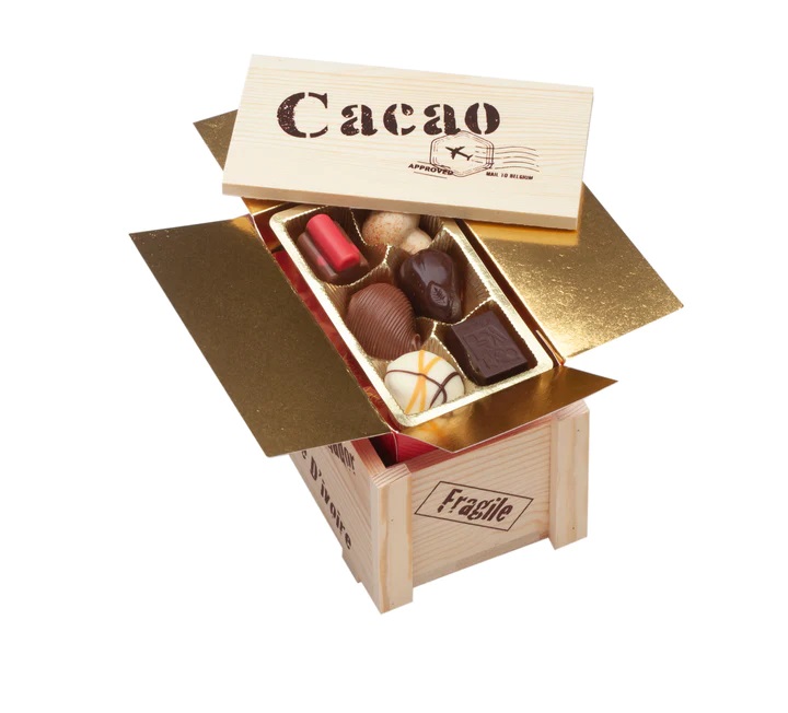 VALENTINO BELGIAN CHOCOLATE ASSORTMENT CARGO BOX 180G MAIN