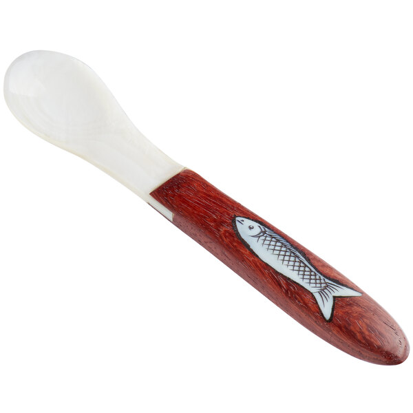 PEARL SPOON WITH FISH LOGO THUMBNAIL