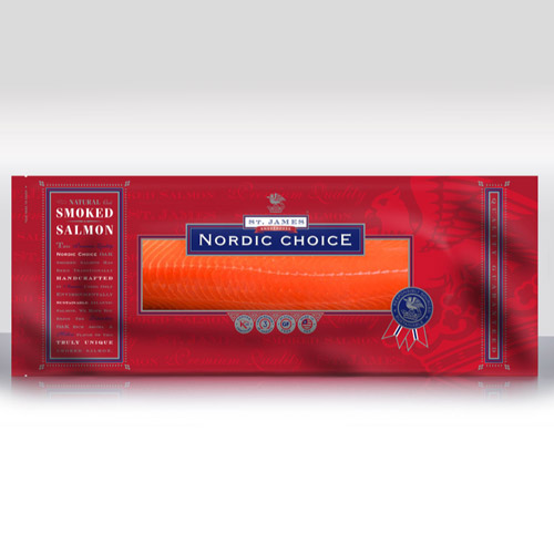 NORDIC CHOICE SMOKED SALMON SLICED SKIN ON SIDE MAIN