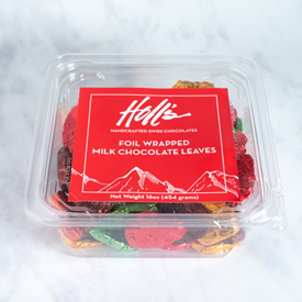 Foil Wrapped Solid Milk Chocolate Leaves THUMBNAIL