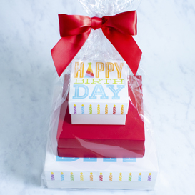 Four Tier Happy Birthday Gift Tower SWATCH
