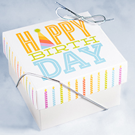 Four Tier Happy Birthday Gift Tower SWATCH