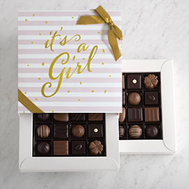 Deluxe Two Layer It's A Girl Gift Box MAIN