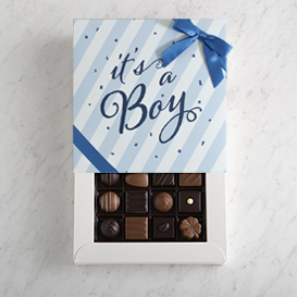 Deluxe One Layer It's A Boy Gift Box SWATCH