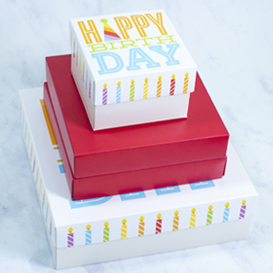 Four Tier Happy Birthday Gift Tower SWATCH