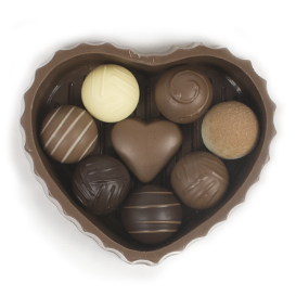 Solid Milk Chocolate Sweetheart Box SWATCH