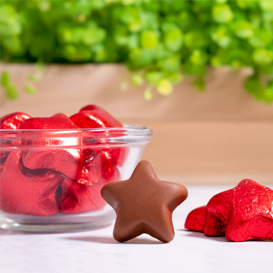 Foil Wrapped Red Stars - Half Pound Bag SWATCH