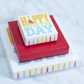 Three Tier Happy Birthday Gift Tower SWATCH