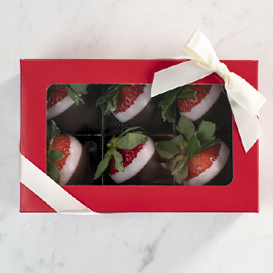Valentine's Day Bundle - 6 Chocolate Dipped Strawberries & Wine for Pick Up on Saturday, Feb. 14th SWATCH