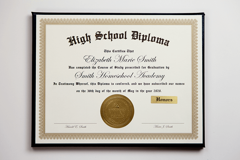 Personalized Homeschool High School Diploma | Graduation Supplies ...