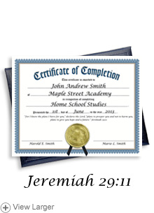 certificate of completion elementary high school hslda store certificate of completion of
