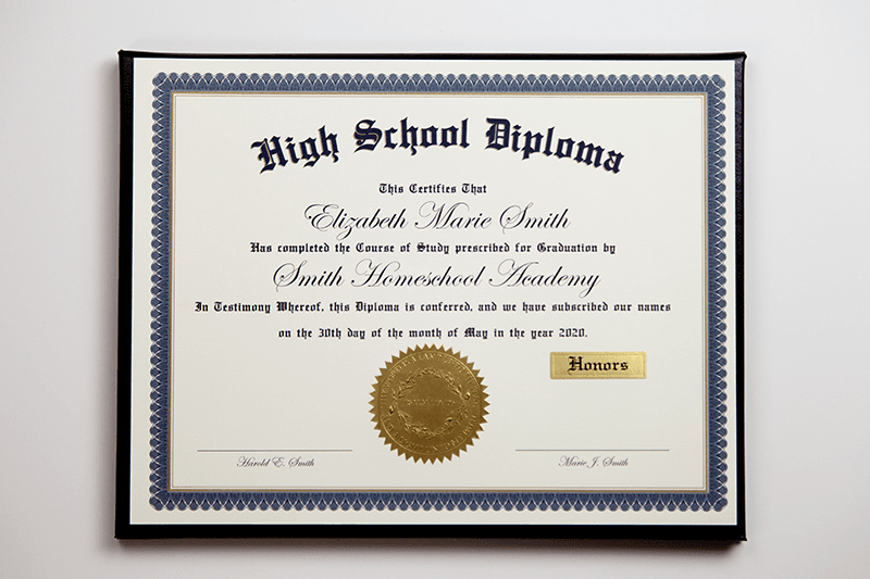 Personalized Homeschool High School Diploma | Graduation Supplies ...