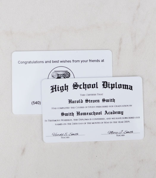 Wallet Diploma Graduation Supplies HSLDA Store
