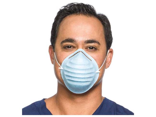 Blue Standard Procedure Cone Mask with Headband