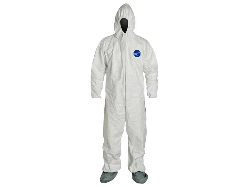 DuPont Tyvek 400 Protection Attached Hood & Skid-Resistant Boot Coverall THUMBNAIL