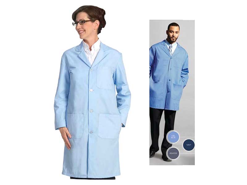 MicroStat ESD 41" Unisex Knee Length Lab Coat THUMBNAIL