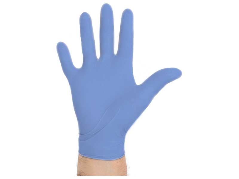 Blue AquaSoft Nitrile Exam Gloves THUMBNAIL