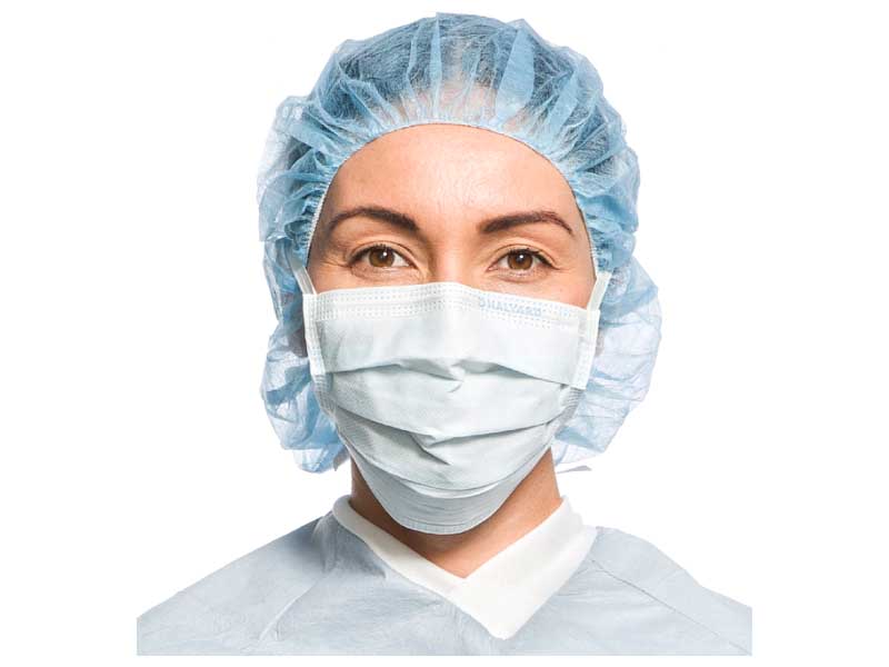 Blue Lite One Pleat-Style Surgical Mask with Ties MAIN