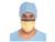 Orange Fluidshield Level 3 Fog-Free Surgical So Soft Lining Mask with Wraparound Visor SWATCH