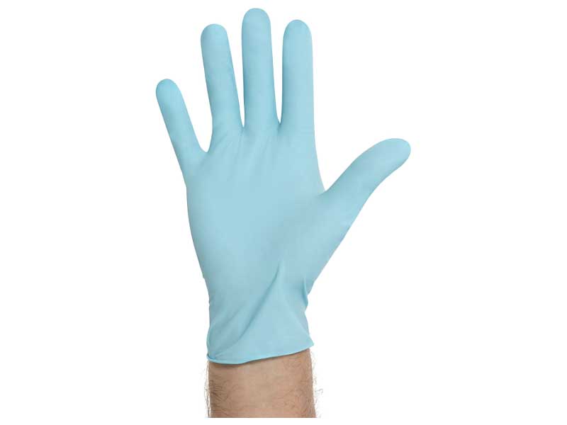 Blue Non-Sterile Textured Nitrile Exam Gloves THUMBNAIL