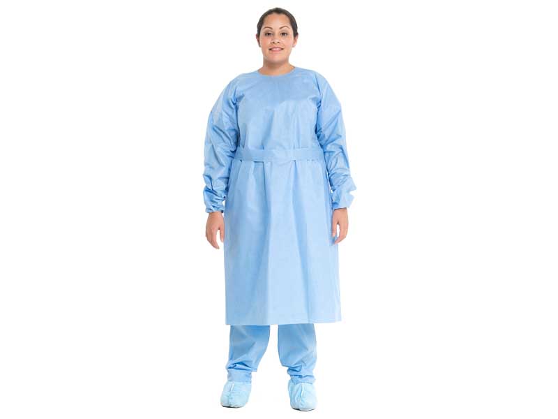 Blue Tri-Layer AAMI 3 Isolation Gown THUMBNAIL