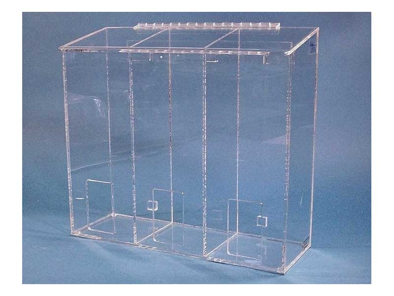 Low Profile 3 Compartment Dispensers Designed For Wall Mounting THUMBNAIL