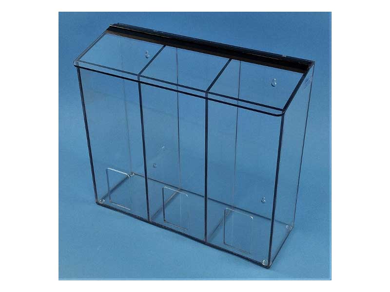 Low Profile 3 Compartment Dispensers Designed For Wall Mounting MAIN