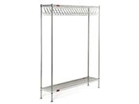 Freestanding Gowning Racks with Wire Shelving Components MAIN