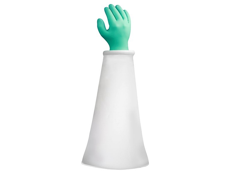 Validated Clean & Sterile Nitrile Isolator White Sleeve / Green Glove System MAIN