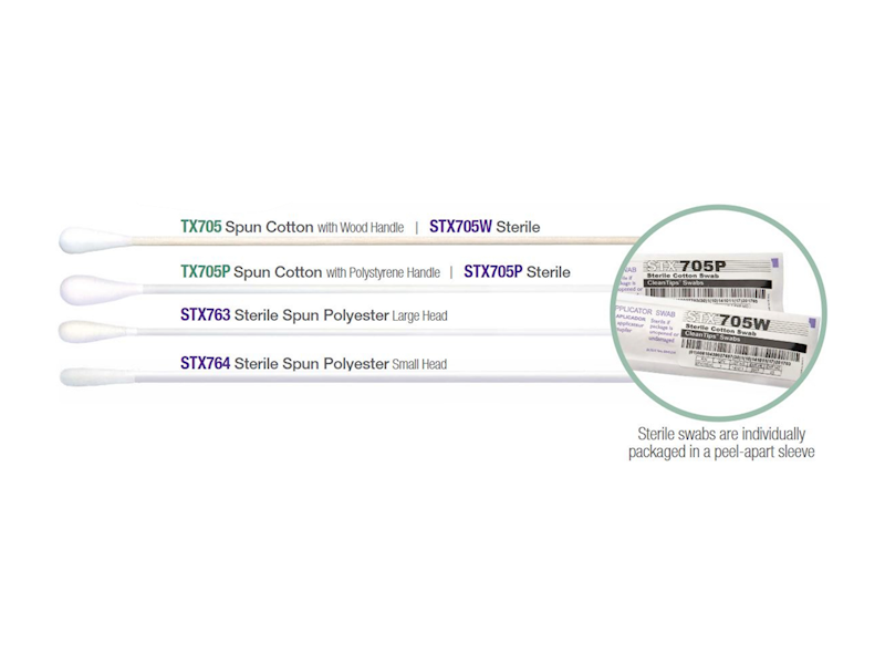 Sterile Cleanroom 100% Cotton & Polyester Swabs MAIN