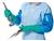 VR Blue / Green Hand & Arm Protection Sleeve Gloves SWATCH