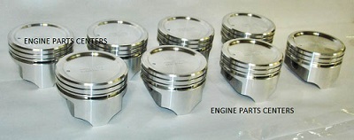 Chevy 400 SEALED POWER Hypereutectic Flat Top Piston + MOLY Rings Set 4VR (H400CP Kit) MAIN