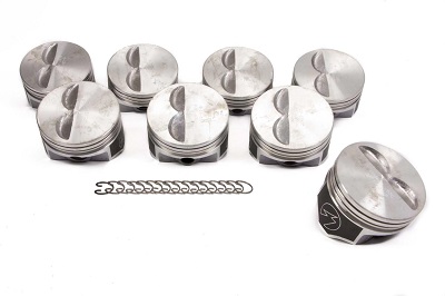 Chevy Chevrolet 383 "STROKER" Flat Top Hypereutectic Pistons + Rings Kit Set (H860CP KIT) MAIN