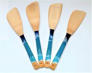 Handcrafted Kauai-Made Beautiful Ocean Utensil Bamboo Wooden Curved Spatula THUMBNAIL