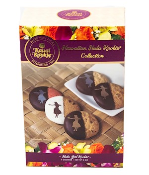 Hula Girl Cookie Collection Hand Dipped Chocolate Covered (7 pc) in Hula Box MAIN